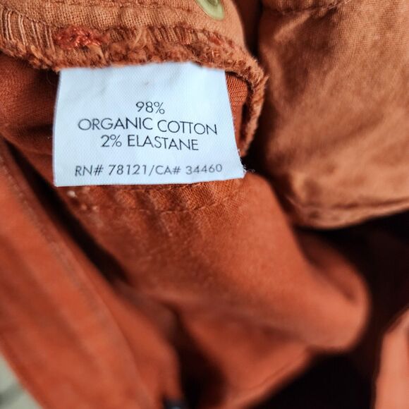 Eileen Fisher Stretch Denim SIZE 4 Low Rise straight jeans pants casual Rust - Picture 6 of 7